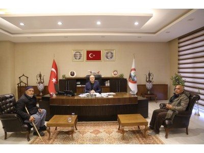 Şehit Jandarma Er Mehmet Ali Aslan'ın Babası Hasan amcamızı Belediyemizde misafir ettik