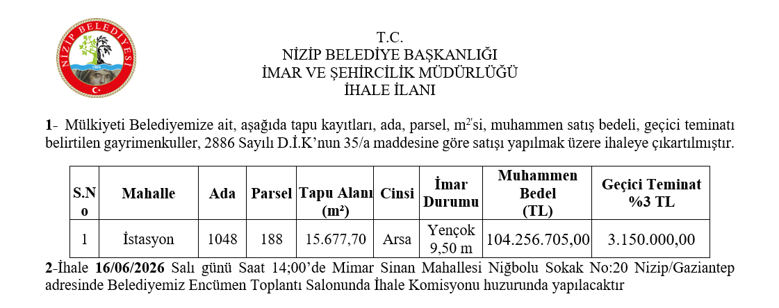 İhale İlanı